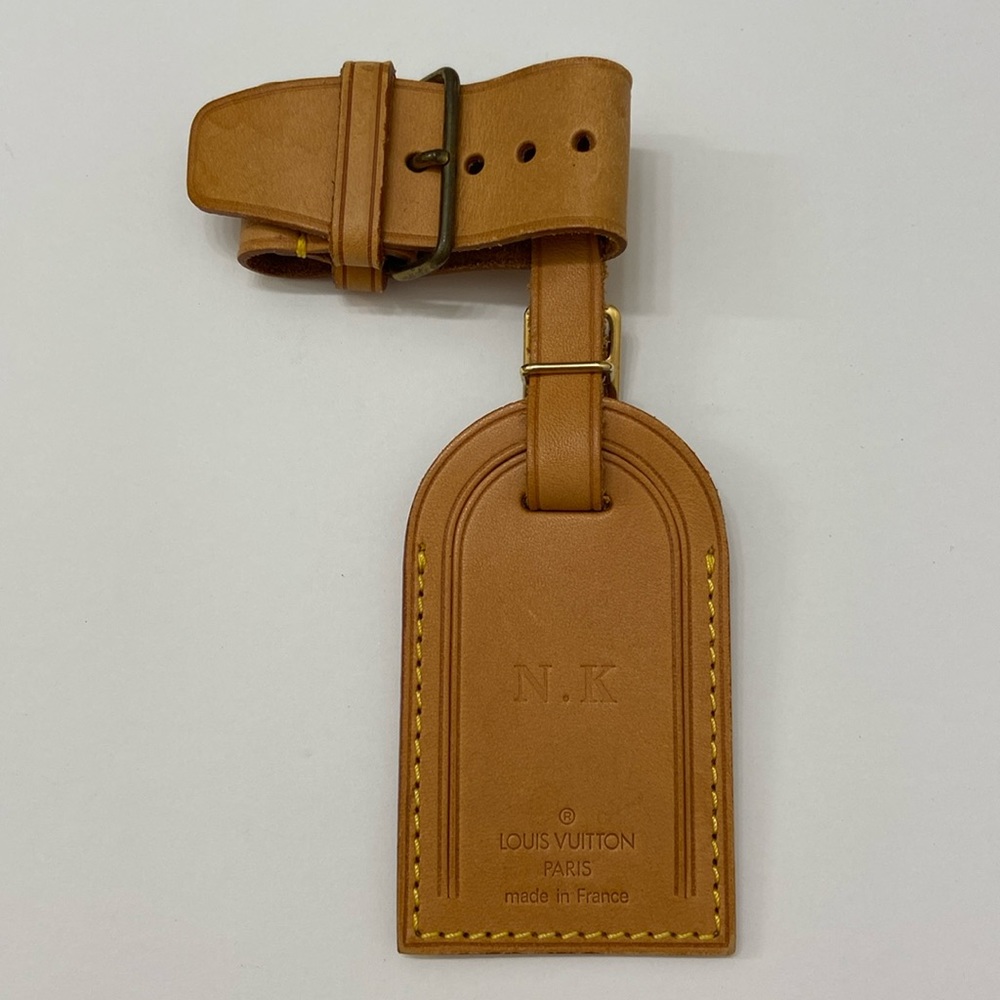 Louis Vuitton Vachetta Leather Luggage Tag & Poignet NK